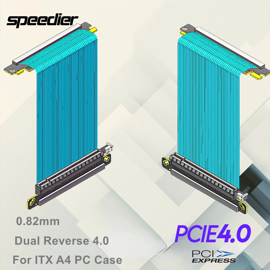 Itx Gpu Riser Pcie 4.0 16X - Podwójny odwrócony kabel Pci-e 4.0 Riser