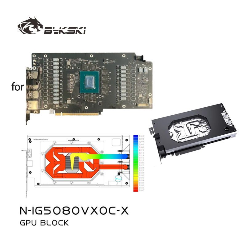 Rtx 5080 16Gb - Blok chłodzenia GPU Bykski N-IG5080VXOC-X do