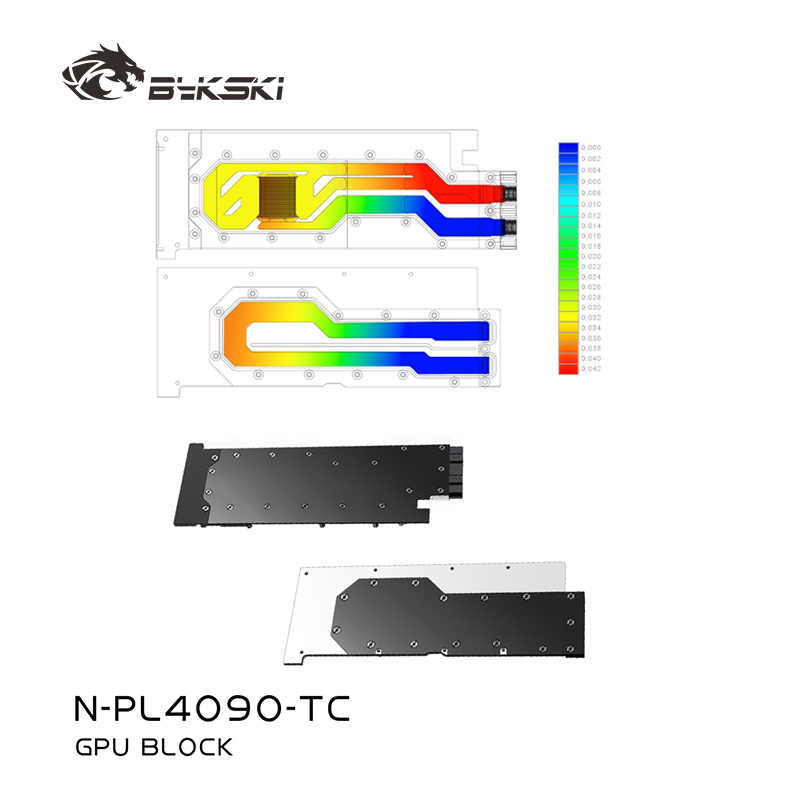 Rtx 4090 Water Block - Bykski N-PL4090-TC Aktywna Płyta Tylna GPU