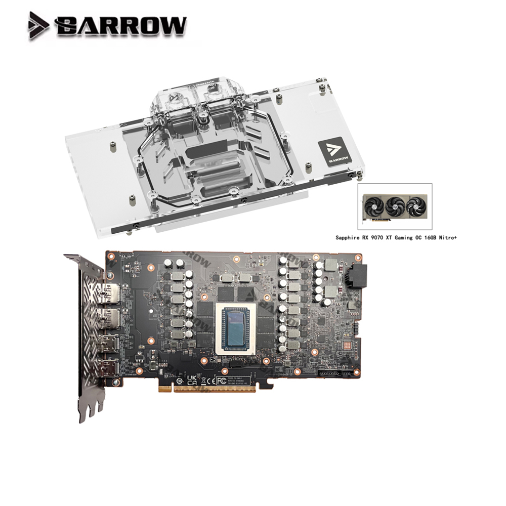 Rx 9070 16Gb - Blok wodny GPU Barrow do karty