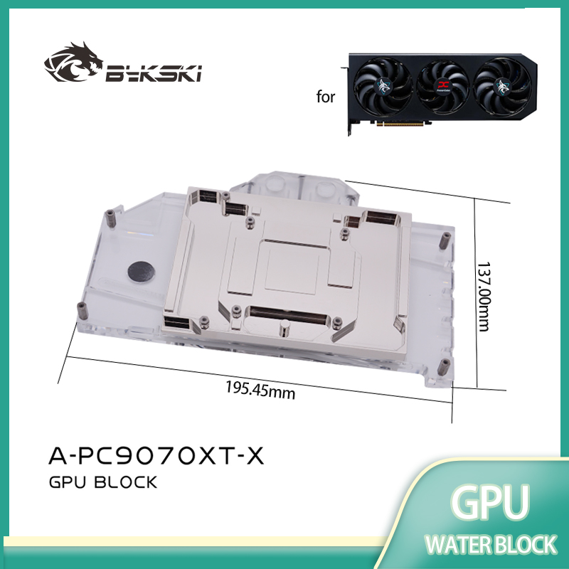 Rx 9070 Xt - Bykski A-PC9070XT-X Blok GPU do PowerColor