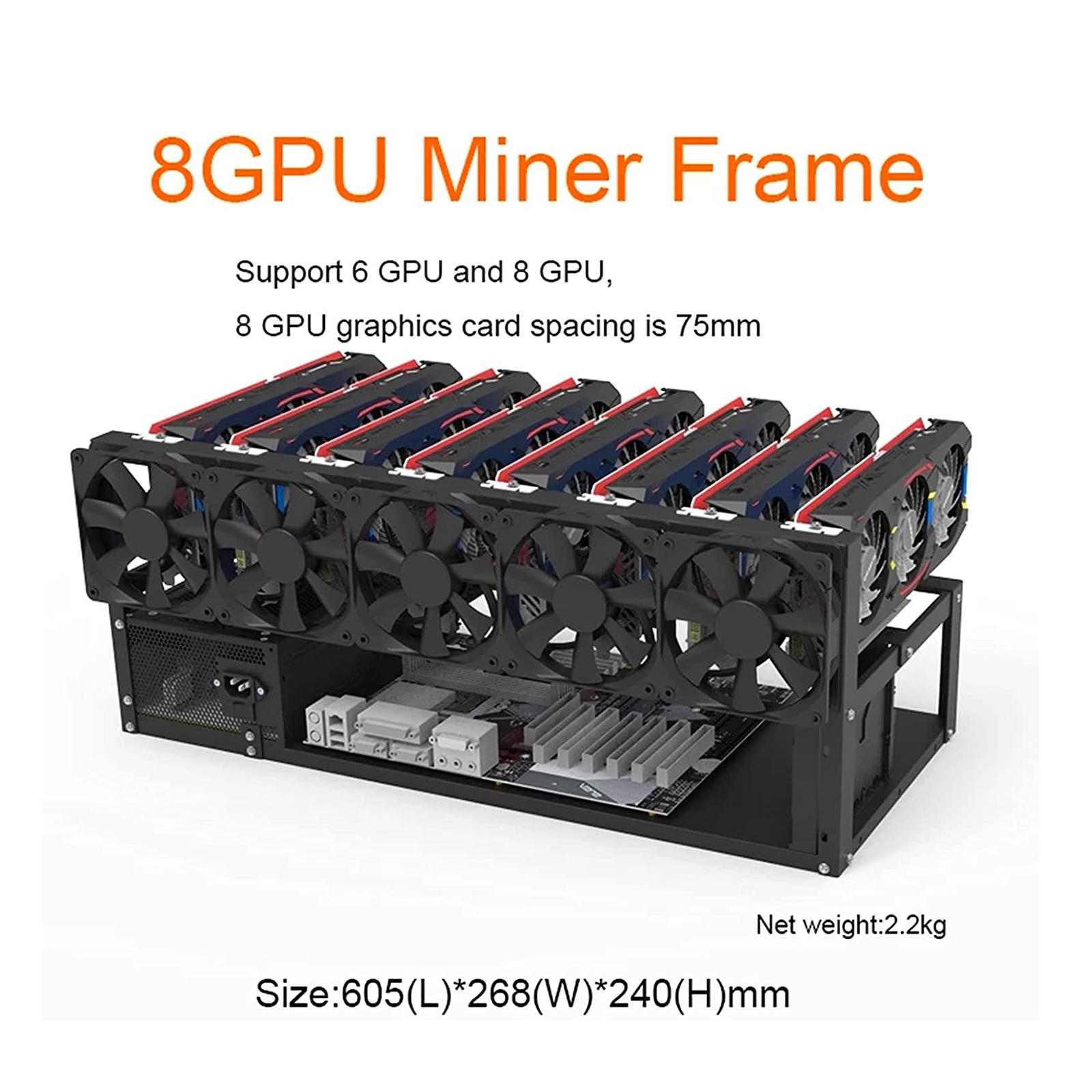 Obudowa ze stali na karty graf – Gpu Mining Rig Frame 8 Gpu recenzja i cena