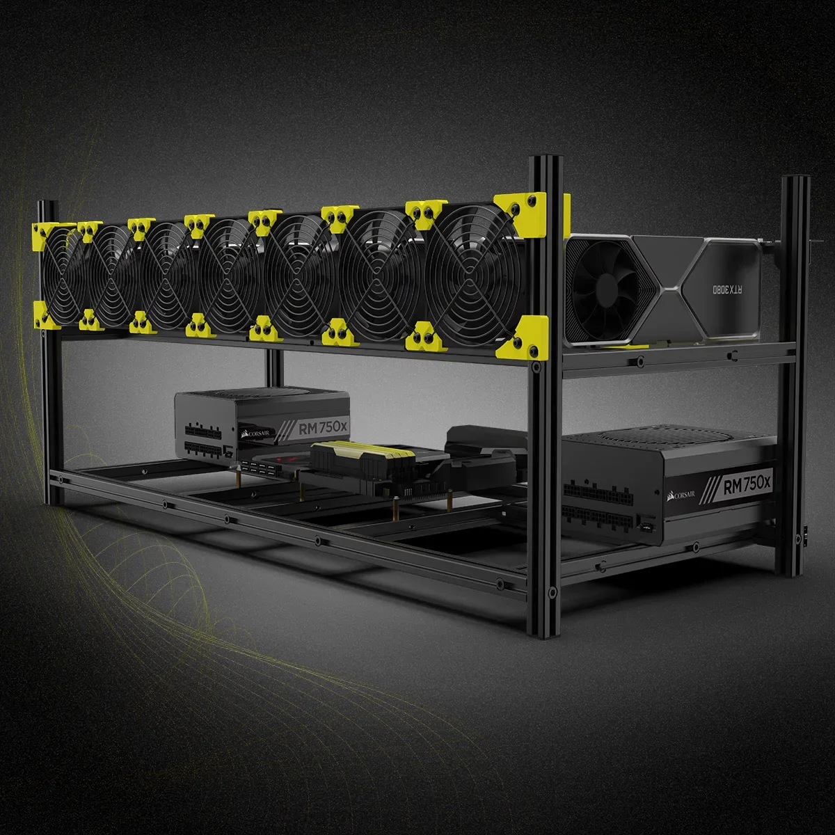 1 szt. Rama górnicza z alumini – Gpu Mining Rig Frame 8 Gpu recenzja i cena