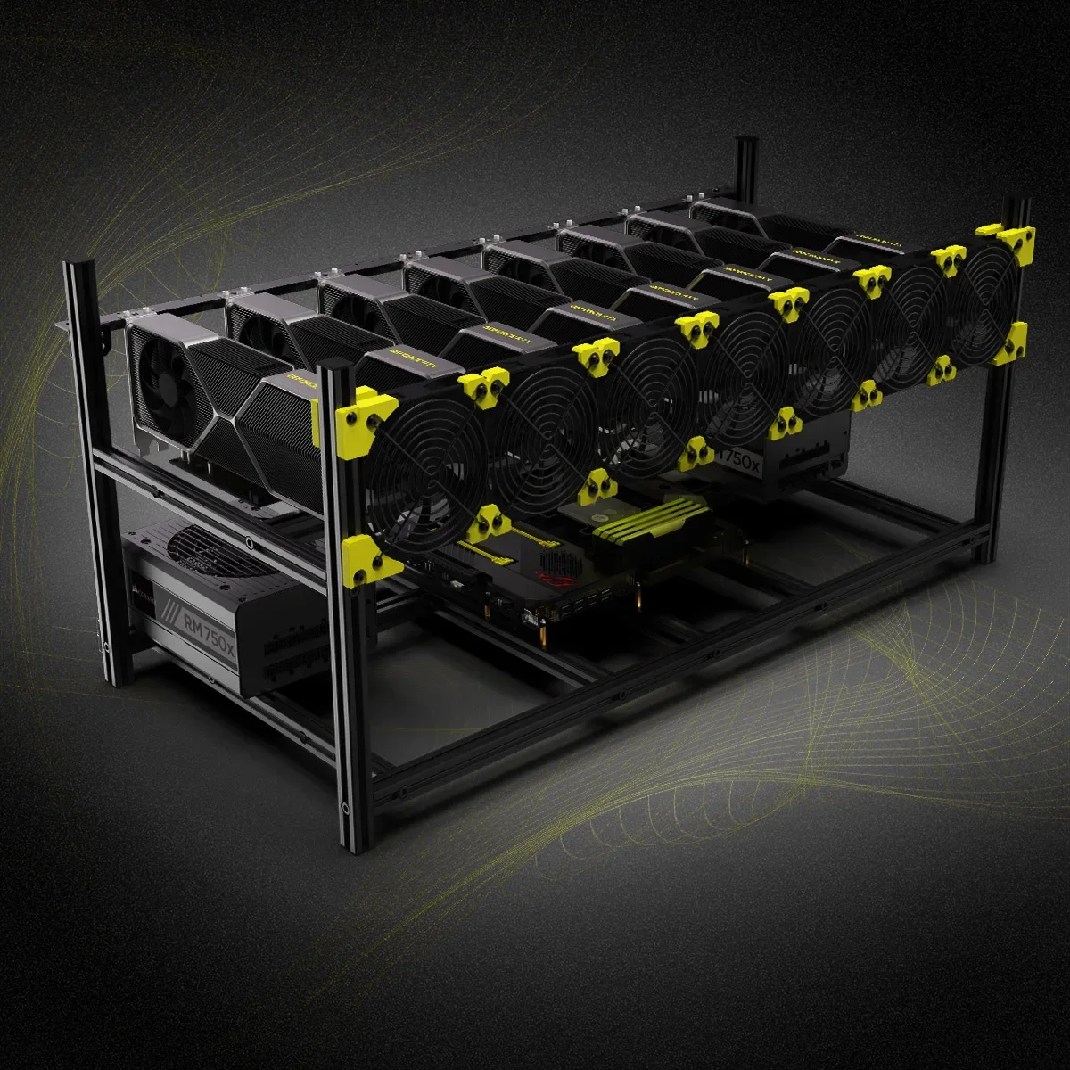 1 szt. Rama górnicza z alumini – Gpu Mining Rig Frame 8 Gpu recenzja i cena