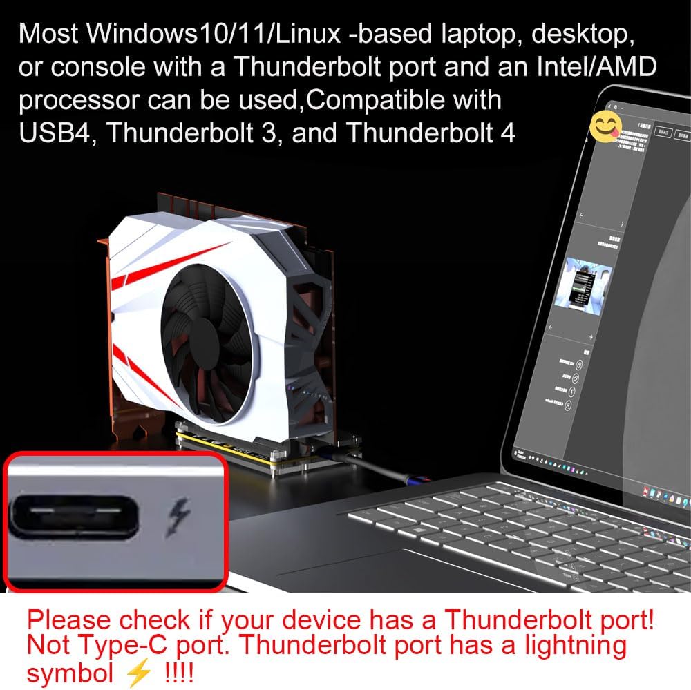 RGEEK 22Gbps eGPU Dock PCIE3.0 – Gpu External Dock Egpu Thunderbolt 4 recenzja i cena