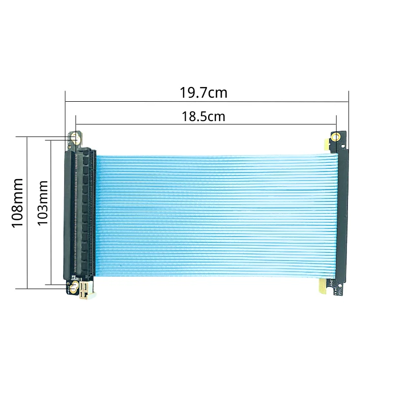 Podwójny kabel riser PCIe 4.0  – Itx Gpu Riser Pcie 4.0 16X recenzja i cena